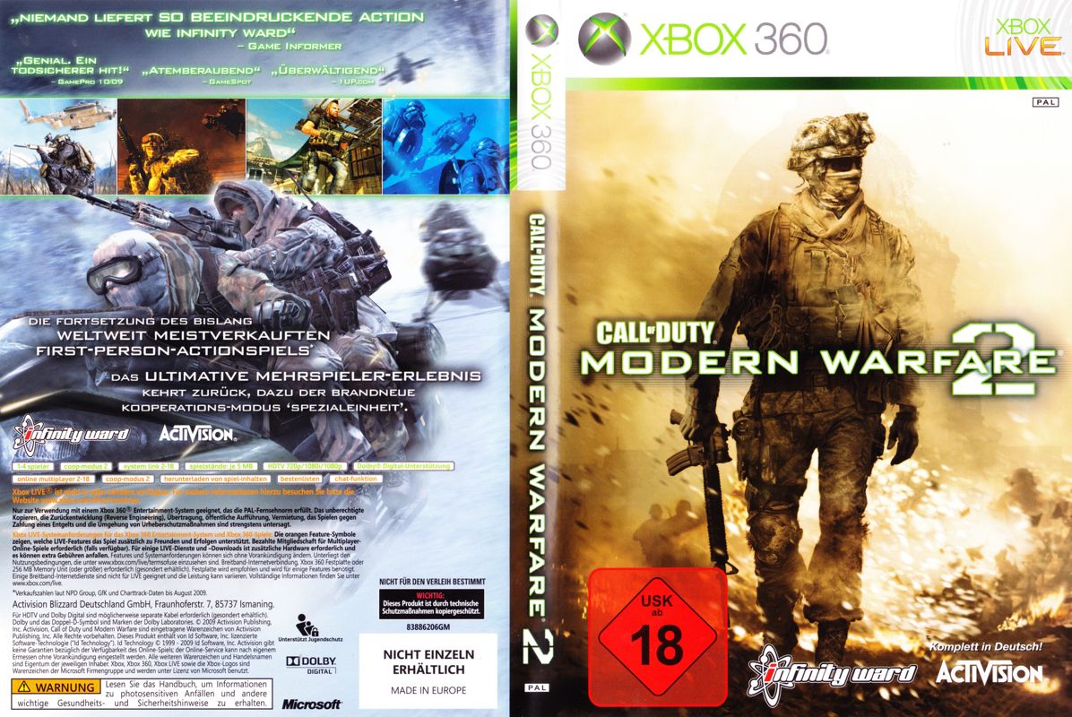 Call of Duty: Modern Warfare 2 - Campaign Remastered cover or packaging  material - MobyGames