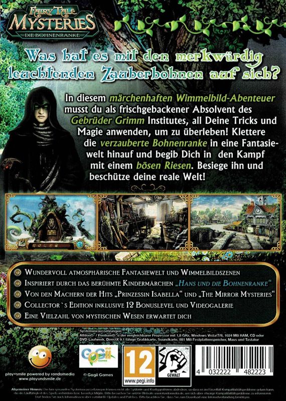 Back Cover for Fairy Tale Mysteries 2: The Beanstalk (Collector's Edition) (Windows) (Play + Smile release)