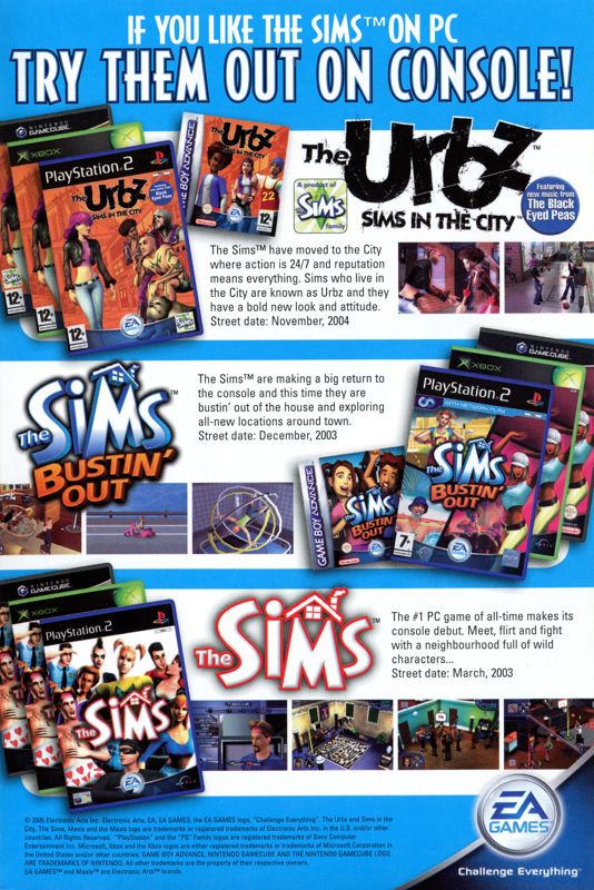 Advertisement for The Sims 2: University (Windows) (Re-release): Back