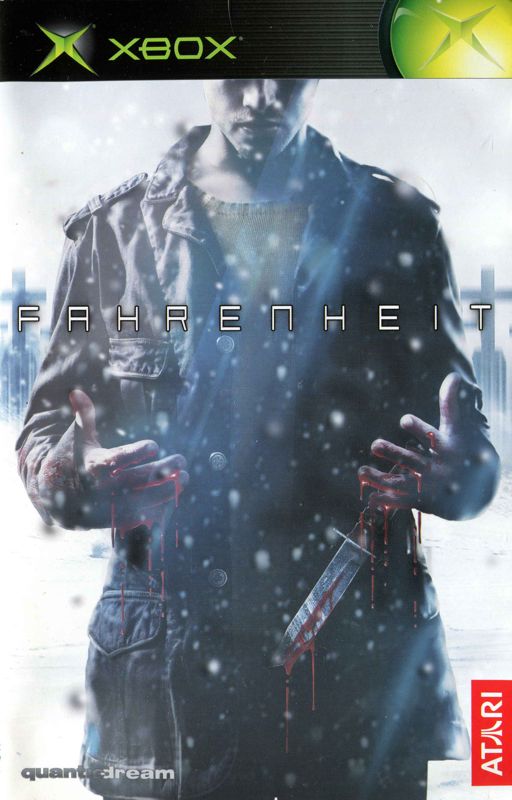 Manual for Indigo Prophecy (Xbox): Front