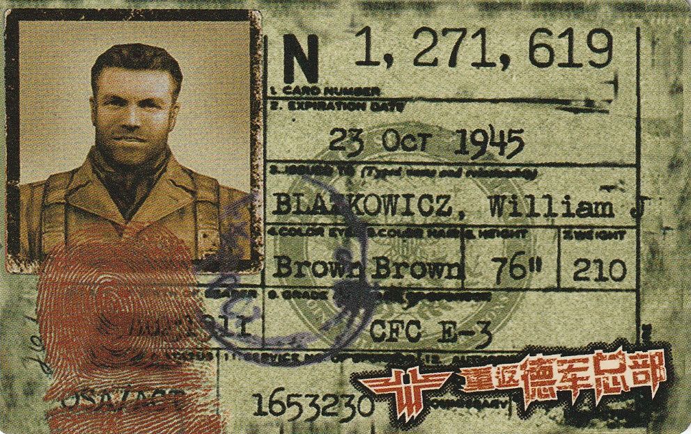 Extras for Return to Castle Wolfenstein (Windows): ID Card - Front