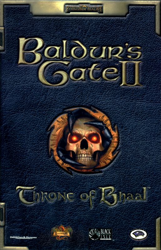 Manual for Baldur's Gate II: Throne of Bhaal (Windows): Front