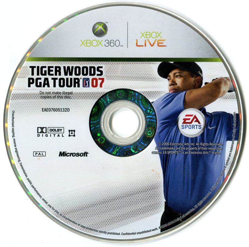 Tiger Woods PGA Tour 07 cover or packaging material - MobyGames