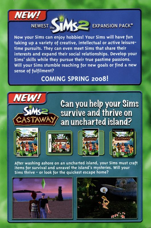 Advertisement for The Sims 2: Teen Style Stuff (Windows): Front