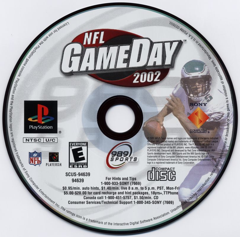 Media for NFL GameDay 2002 (PlayStation)