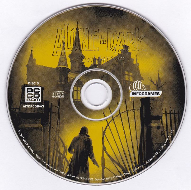Media for Alone in the Dark: The New Nightmare (Windows) (Best of Infogrames release): Disc 3