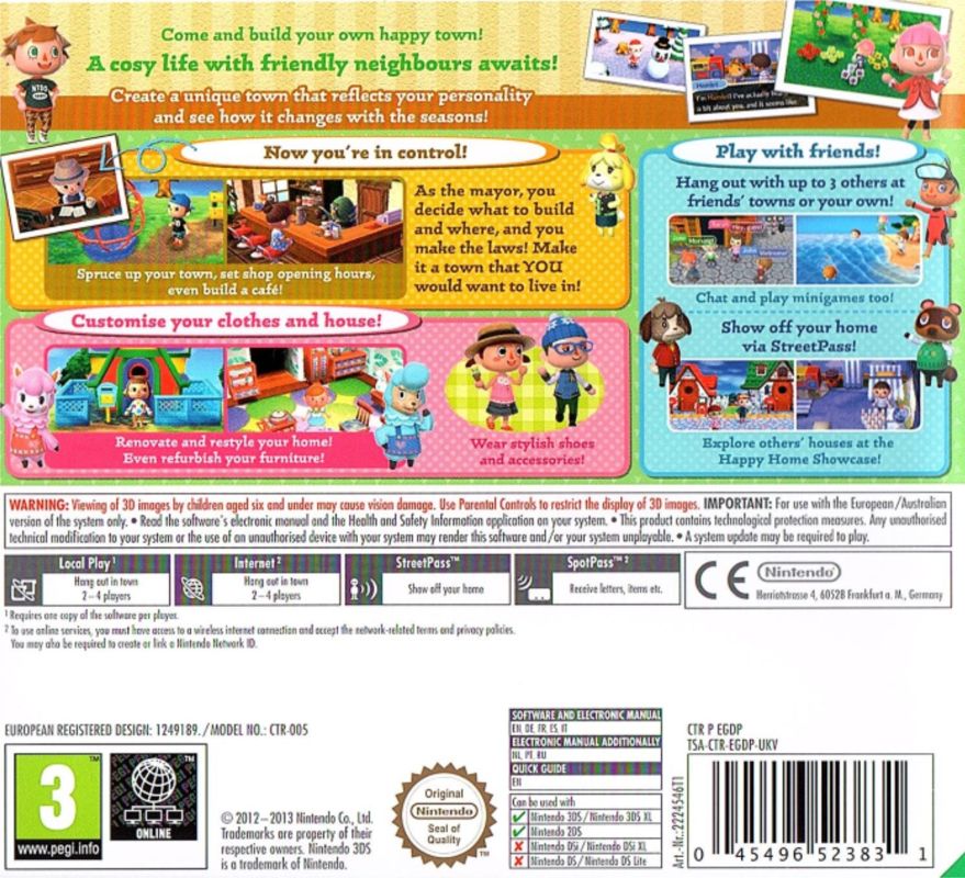 Animal Crossing: New Leaf cover or packaging material - MobyGames Animal Crossing: New Leaf cover or packaging material - MobyGames