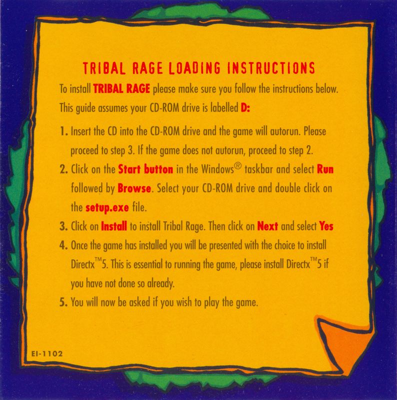 Other for Tribal Rage (Windows): Jewel Case - Inside