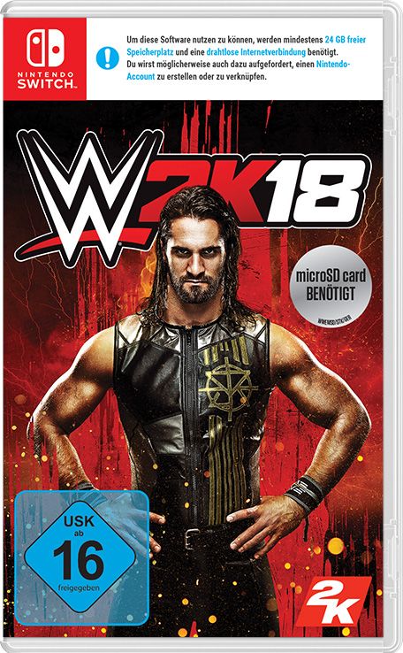 Front Cover for WWE 2K18 (Nintendo Switch) (download release)