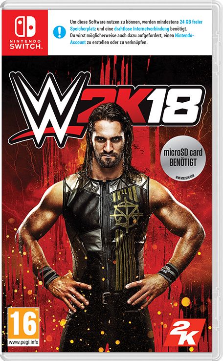 Front Cover for WWE 2K18 (Nintendo Switch) (download release)