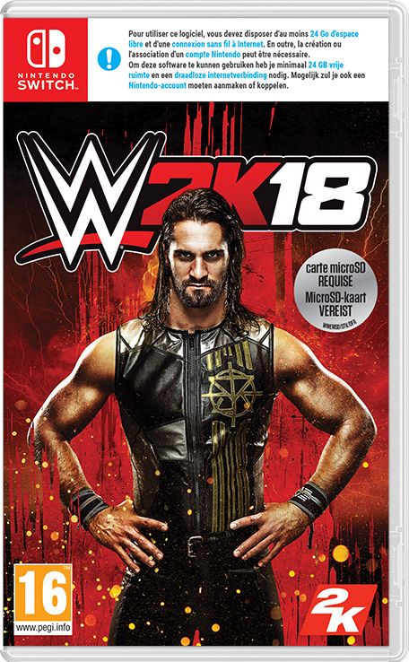 Front Cover for WWE 2K18 (Nintendo Switch) (download release)