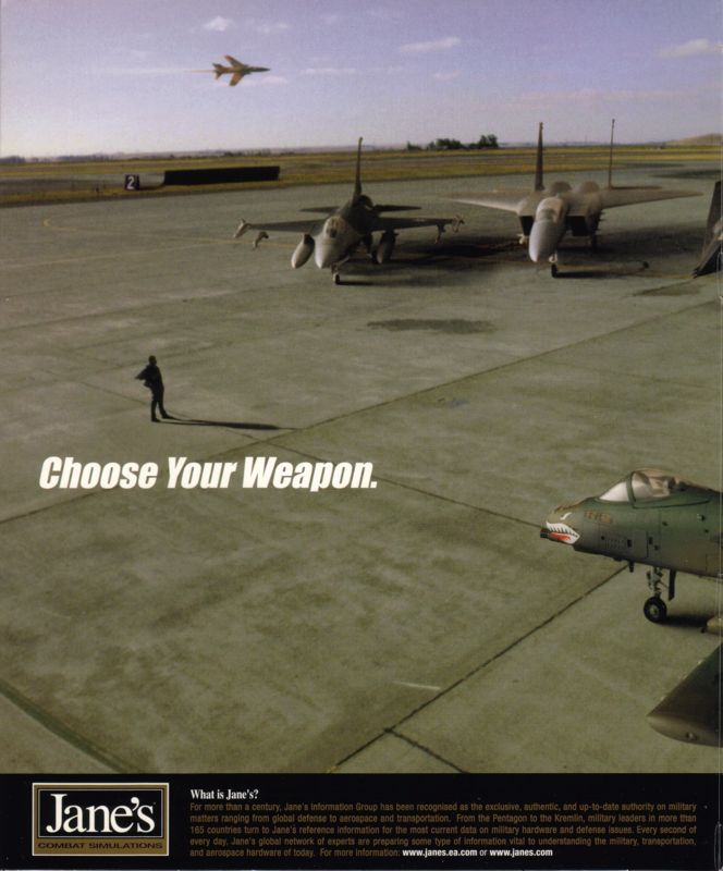 Inside Cover for Jane's Combat Simulations: USAF - United States Air Force (Windows): Left Flap