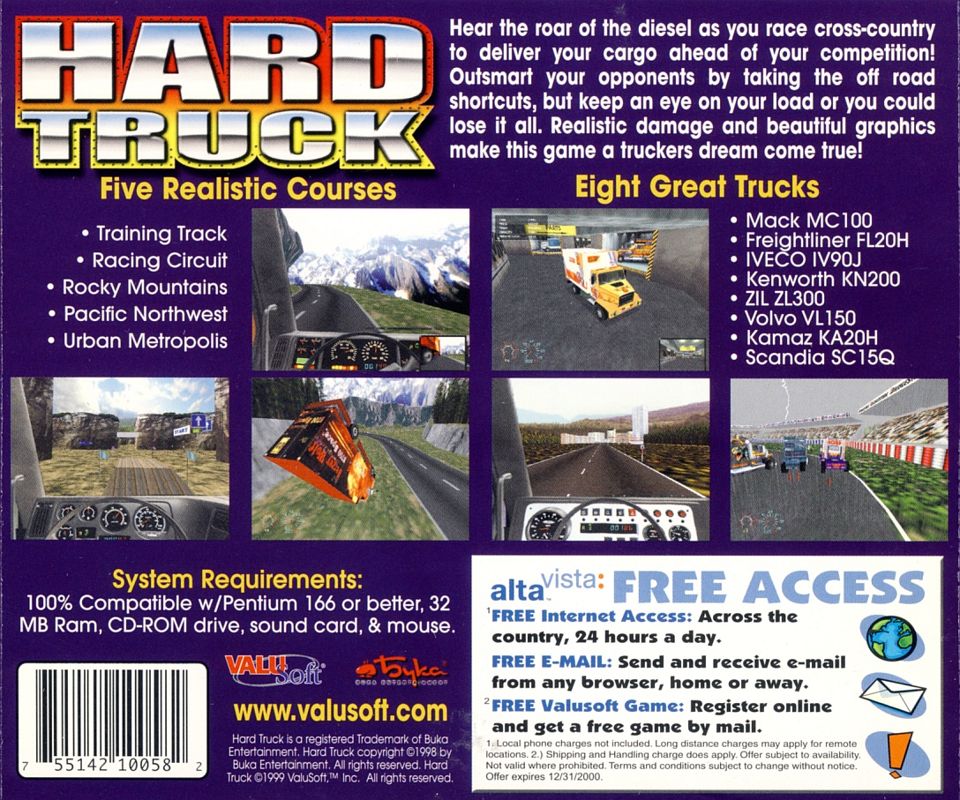 Back Cover for Hard Truck: Road to Victory (Windows)