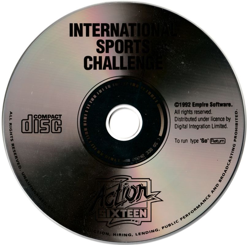 Media for International Sports Challenge (DOS) (Action Sixteen CD-ROM release)