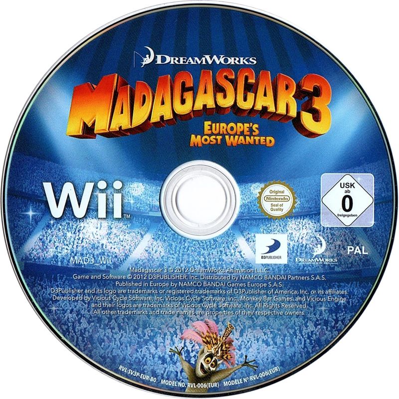 Media for DreamWorks Madagascar 3: The Video Game (Wii)