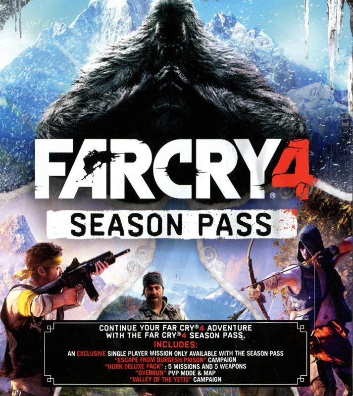 Extras for Far Cry 4 (Limited Edition) (PlayStation 3): Season pass flyer - front