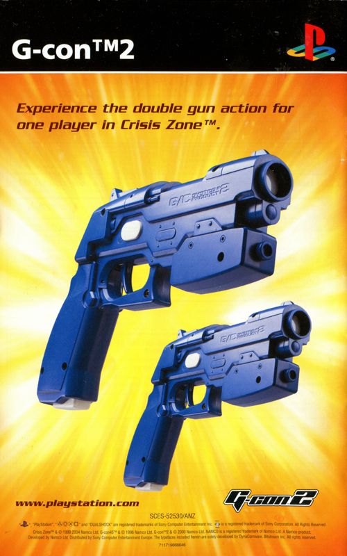 Manual for Time Crisis: Crisis Zone (PlayStation 2): Back