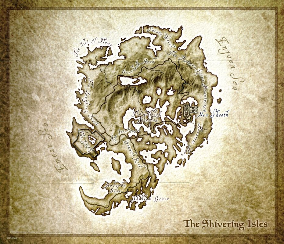 Map for The Elder Scrolls IV: Shivering Isles (Windows)