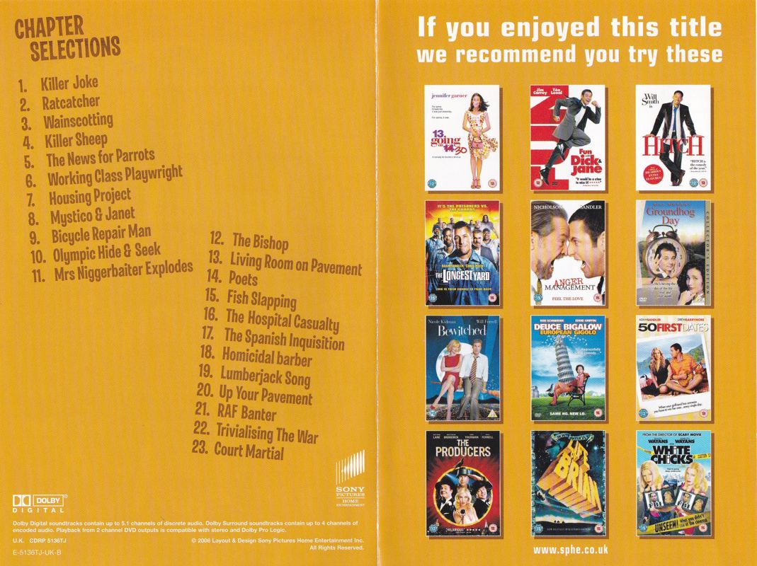 Monty Python's Personal Bests (included game) cover or packaging