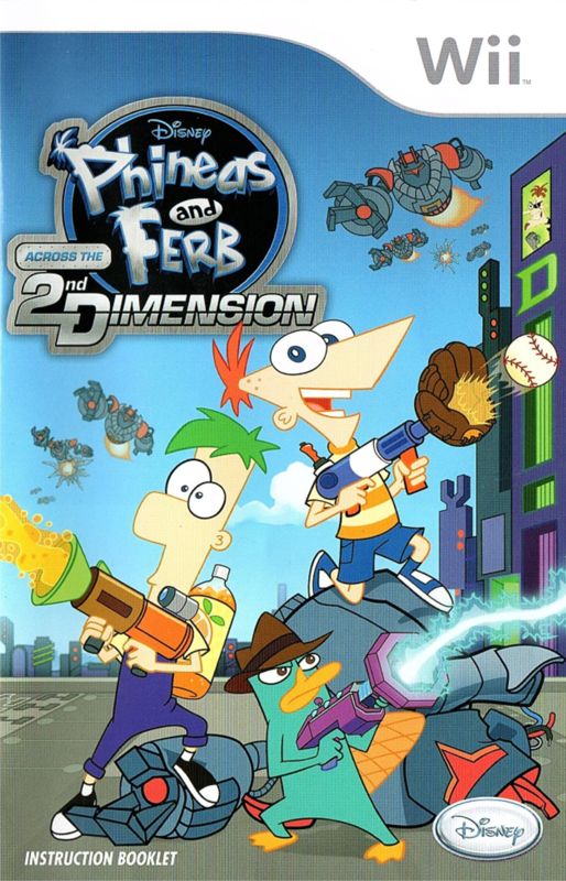 Manual for Phineas and Ferb: Across the 2nd Dimension (Wii): Front