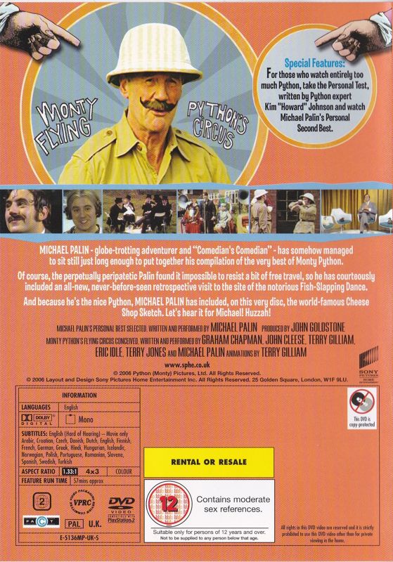 Monty Python's Personal Bests (included game) cover or packaging ...