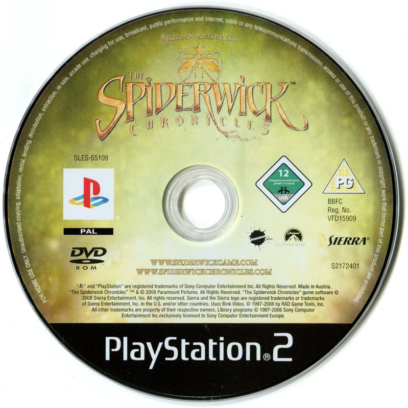 Media for The Spiderwick Chronicles (PlayStation 2)