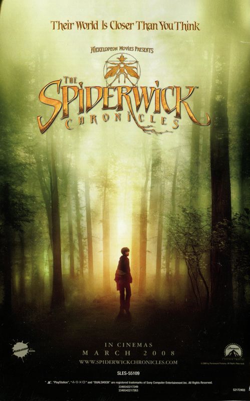 Manual for The Spiderwick Chronicles (PlayStation 2): Back