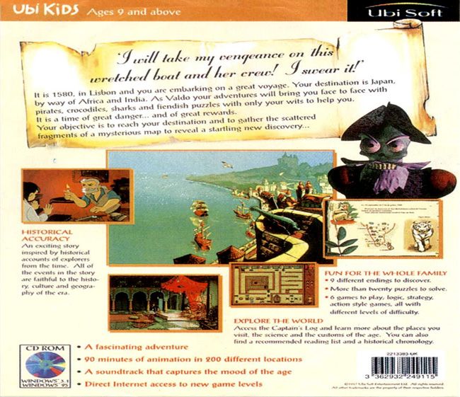 Other for The Adventures of Valdo & Marie (Windows and Windows 3.x): Jewel Case - Back