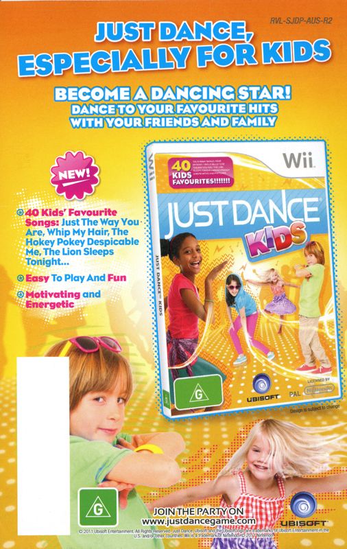 Advertisement for Just Dance 3 (Wii): Back