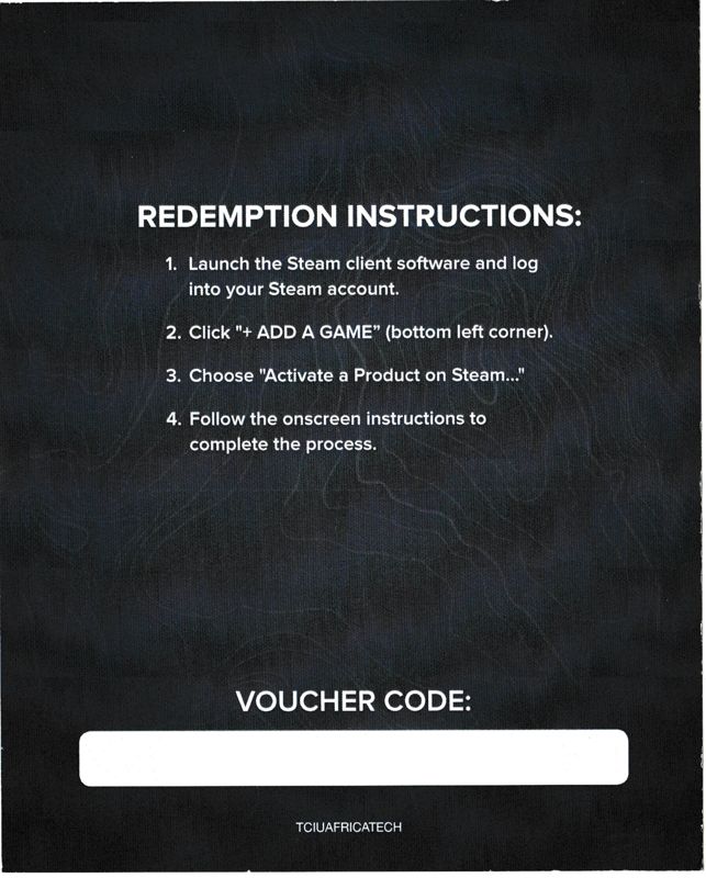 Other for Sniper: Ghost Warrior 3 (Season Pass Edition) (Windows): "Africa Tech" Weapon Voucher - Back