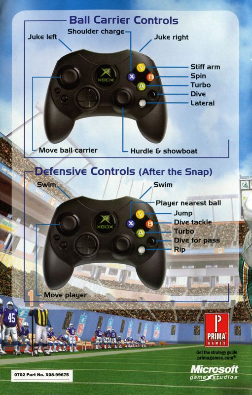 Manual for NFL Fever 2003 (Xbox): Back