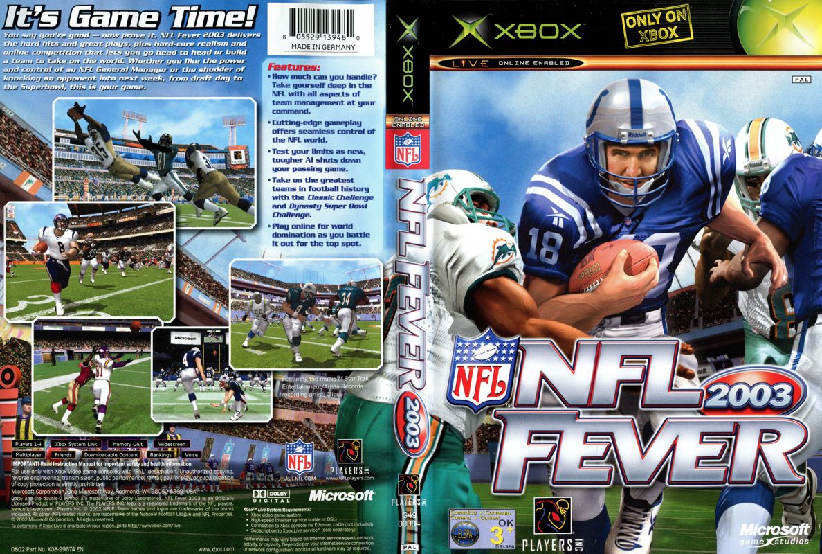 Full Cover for NFL Fever 2003 (Xbox)