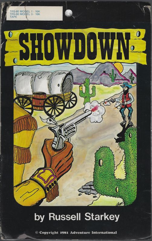 Front Cover for Showdown (TRS-80) (Paper folder with styrofoam backing)