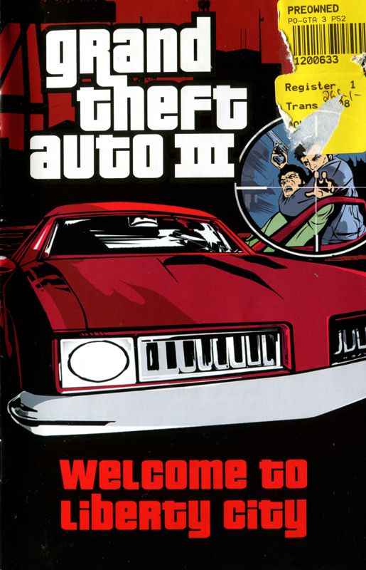 Manual for Grand Theft Auto III (PlayStation 2) (Alternate release): Front