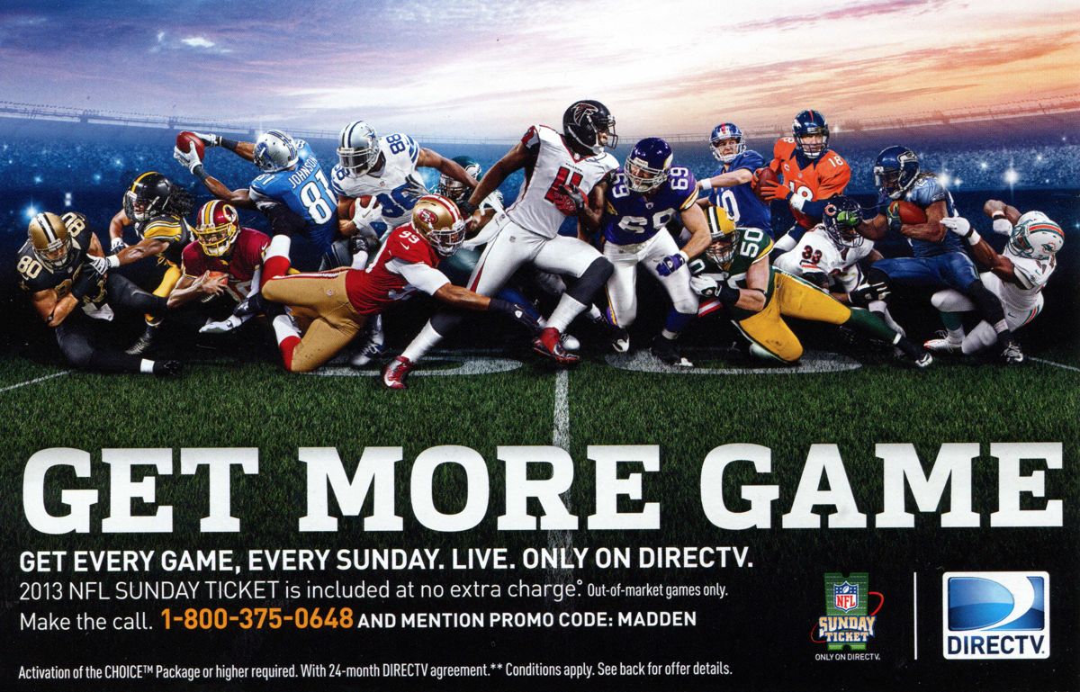 Advertisement for Madden NFL 25 (Xbox 360): Flyer 2 - front