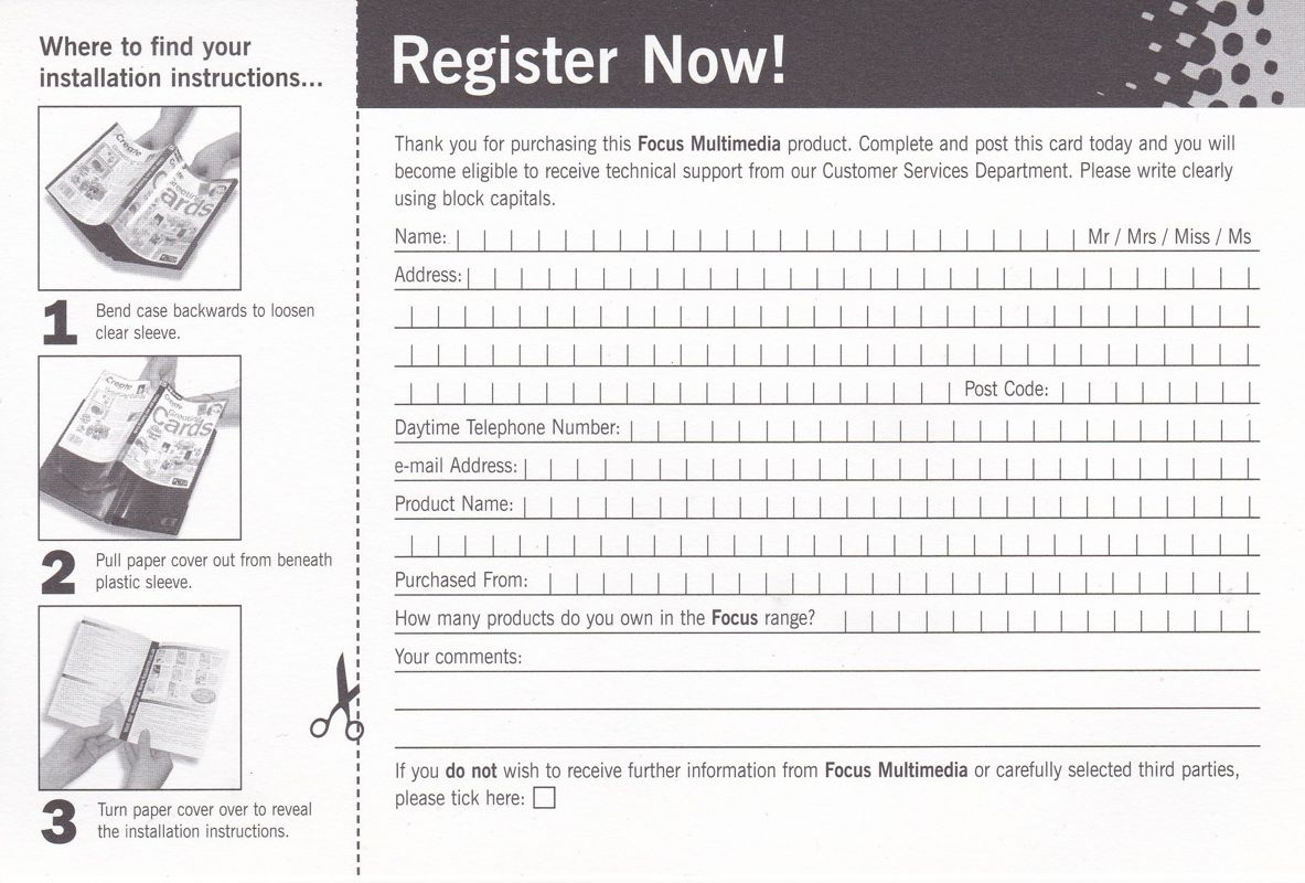 Extras for Evil Dead: Hail to the King (Windows) ('Revival' release): Registration Card: Side 2