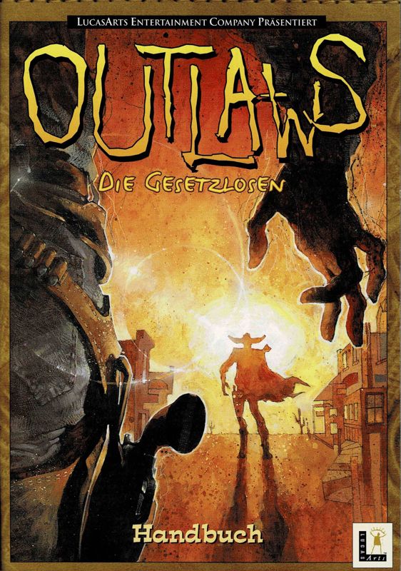 Manual for Outlaws (Windows) (1st German release (game in English, manual in German)): Front
