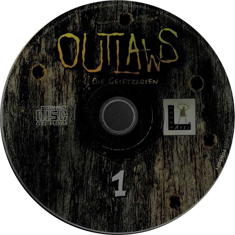 Media for Outlaws (Windows) (1st German release (game in English, manual in German)): Disc 1