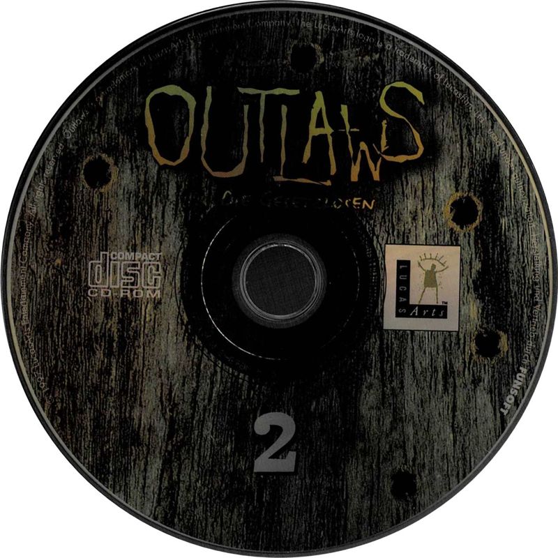 Media for Outlaws (Windows) (1st German release (game in English, manual in German)): Disc 2