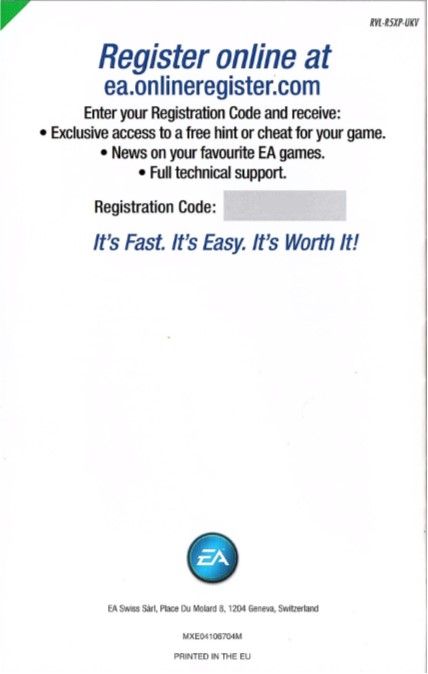 Manual for MySims: Agents (Wii): Back