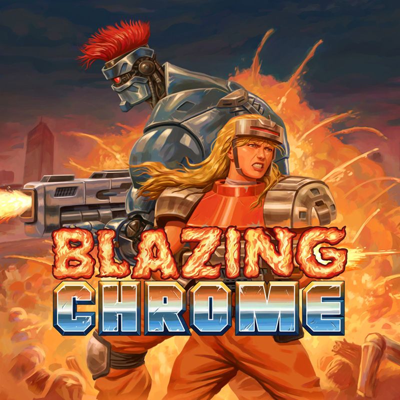 Front Cover for Blazing Chrome (Nintendo Switch) (download release)
