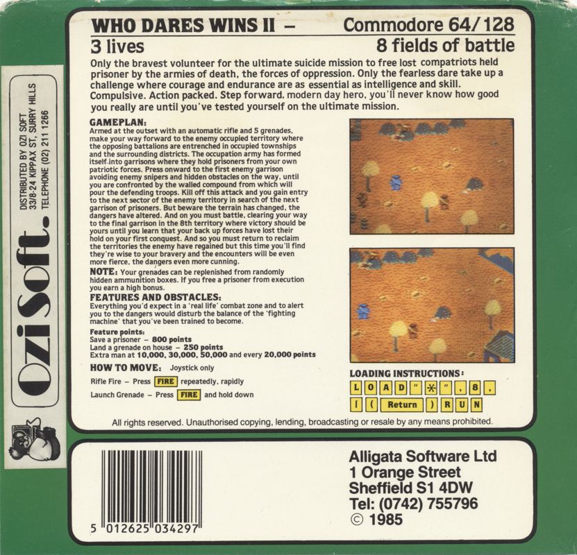 Front Cover for Who Dares Wins II (Commodore 64)