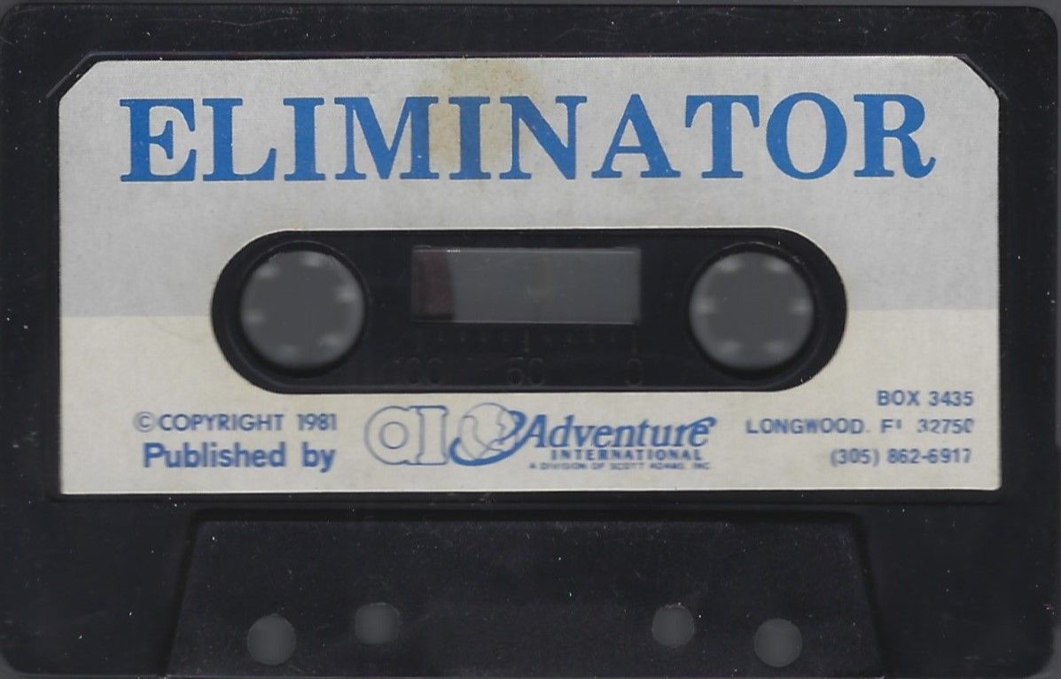 Media for The Eliminator (TRS-80) (Paper folder with styrofoam backing)