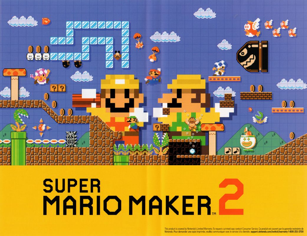 Inside Cover for Super Mario Maker 2 (Limited Edition) (Nintendo Switch)
