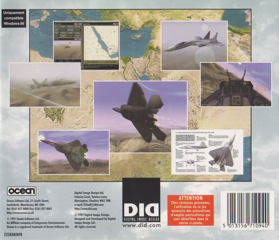 Other for F22 Air Dominance Fighter (Windows) (Includes a book in conjunction with World Air Power Journal): Jewel Case - Back