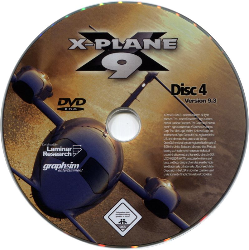 Media for X-Plane 9 (Linux and Macintosh and Windows): Disc 4