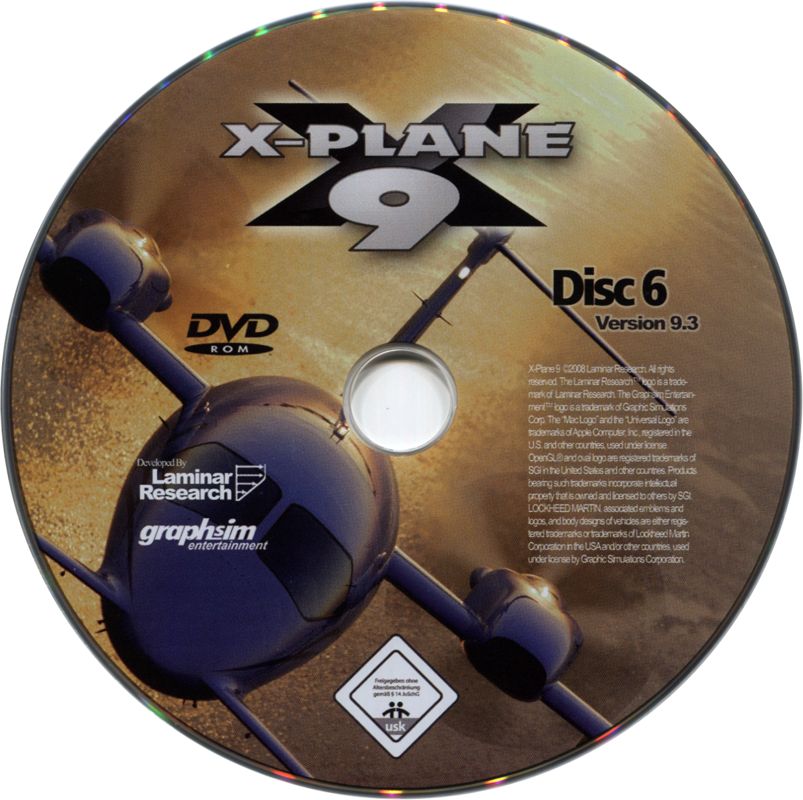 Media for X-Plane 9 (Linux and Macintosh and Windows): Disc 6