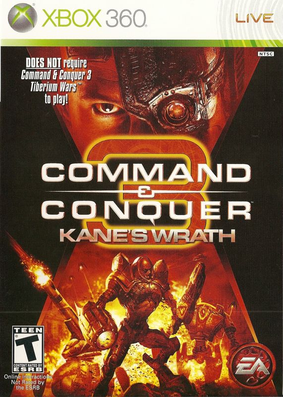 Front Cover for Command & Conquer 3: Kane's Wrath (Xbox 360)