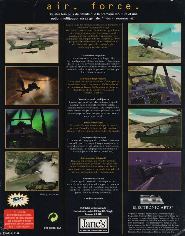 Back Cover for Jane's Combat Simulations: Longbow 2 (Windows)