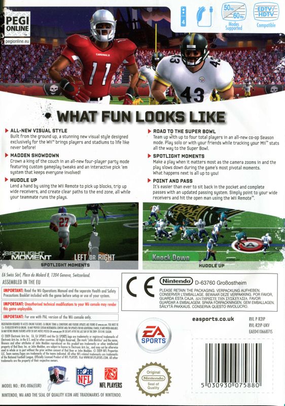 Madden NFL 11 cover or packaging material - MobyGames